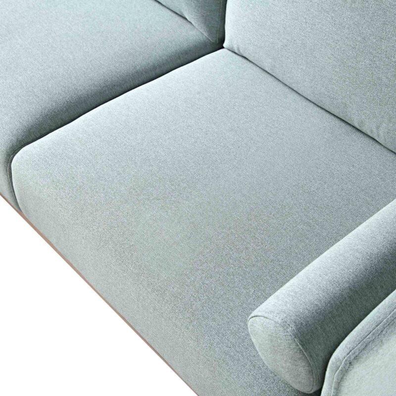 Timber Sage Green Fabric Sofa, Large 3-Seater Chaise Sofa Left Hand Facing - Image 14