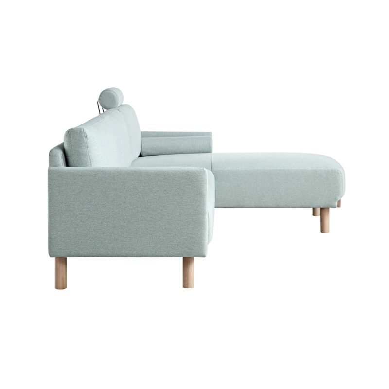 Timber Sage Green Fabric Sofa, Large 3-Seater Chaise Sofa Right Hand Facing - Image 9