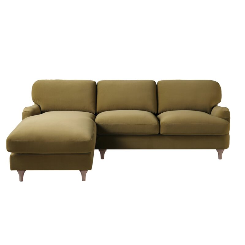 Daphnis Fudge Velvet Sofa, Grande Chaise Sofa Left Hand Facing - Image 5