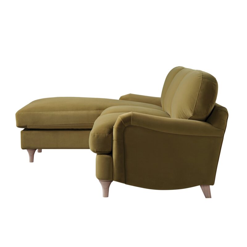 Daphnis Fudge Velvet Sofa, Grande Chaise Sofa Left Hand Facing - Image 8