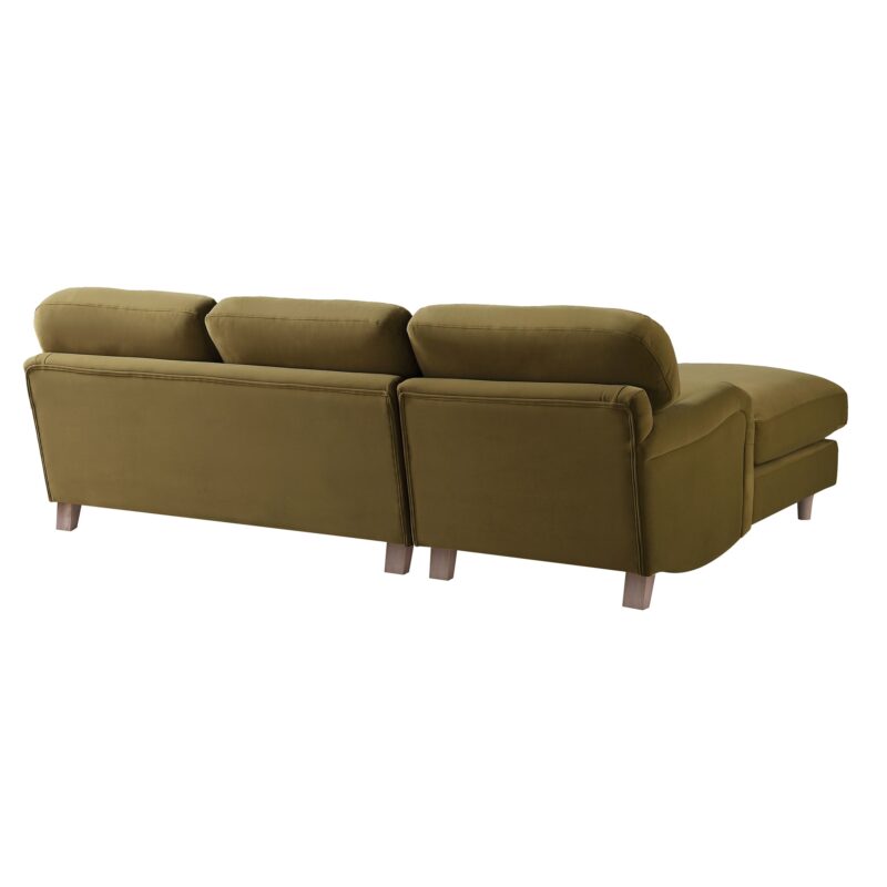 Daphnis Fudge Velvet Sofa, Grande Chaise Sofa Left Hand Facing - Image 11