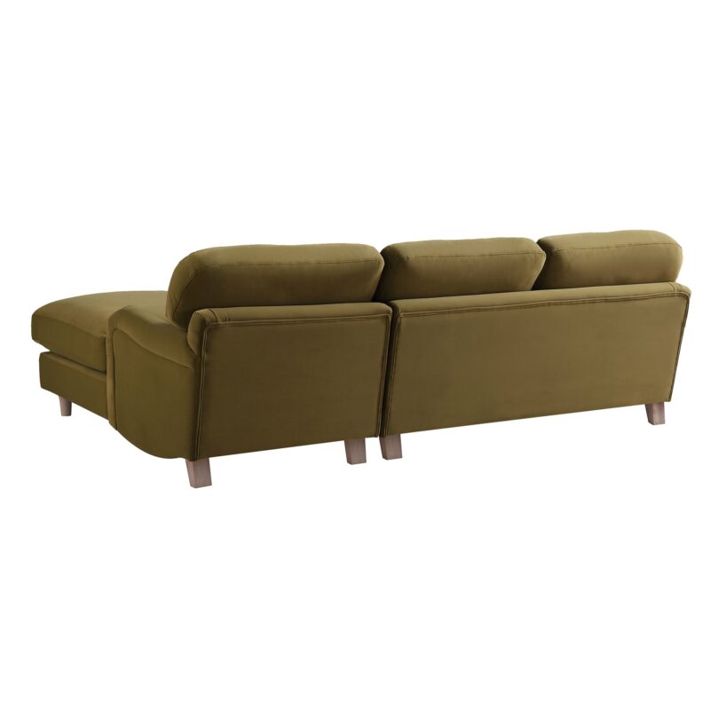 Daphnis Fudge Velvet Sofa, Grande Chaise Sofa Right Hand Facing - Image 11