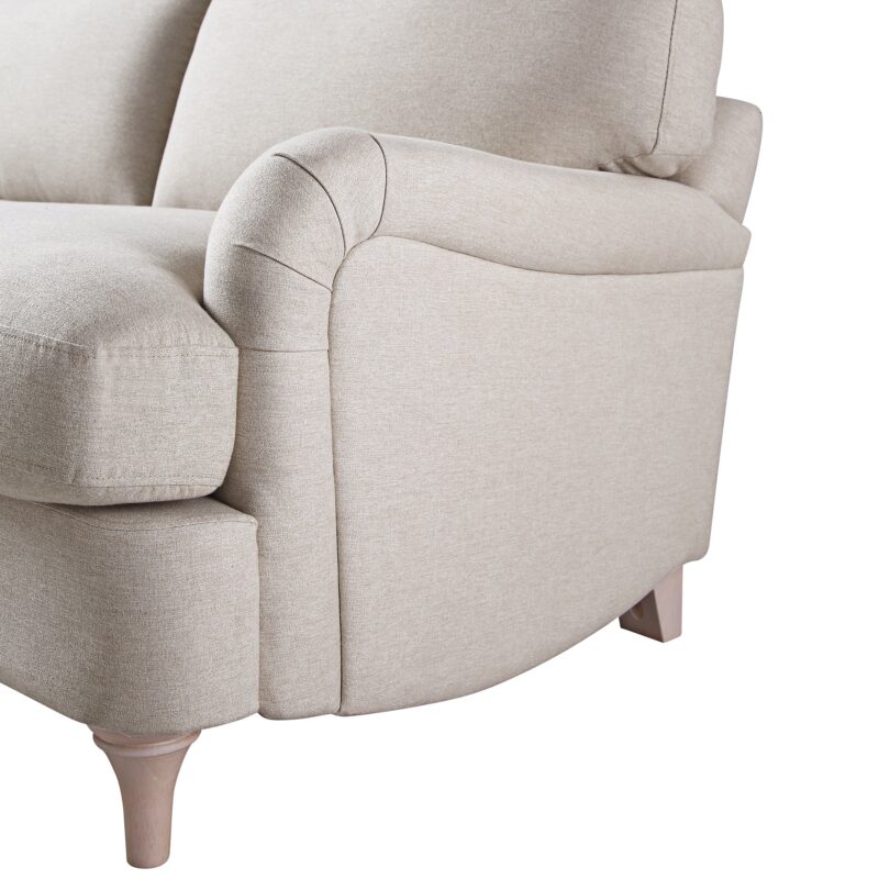 Daphnis Oatmeal Fabric Sofa, Grande Chaise Sofa Left Hand Facing - Image 12