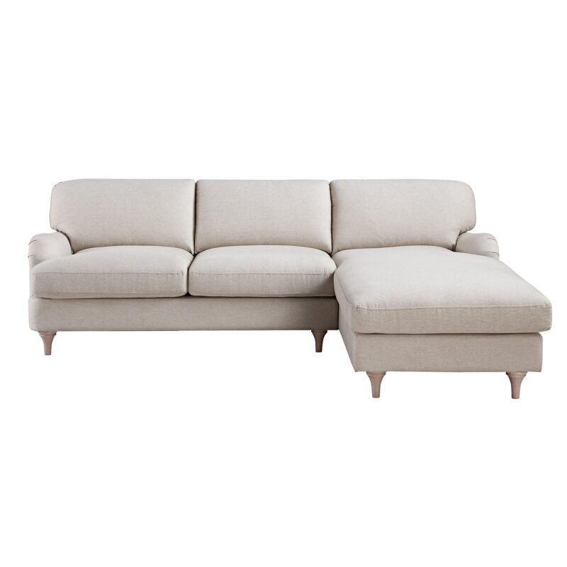 Daphnis Oatmeal Fabric Sofa, Grande Chaise Sofa Right Hand Facing - Image 4
