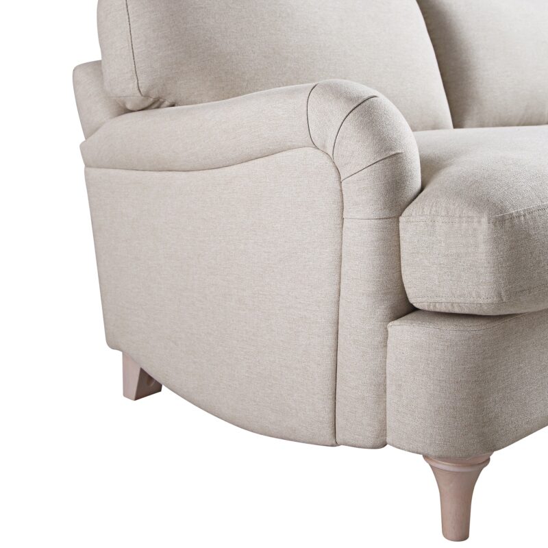 Daphnis Oatmeal Fabric Sofa, Grande Chaise Sofa Right Hand Facing - Image 11