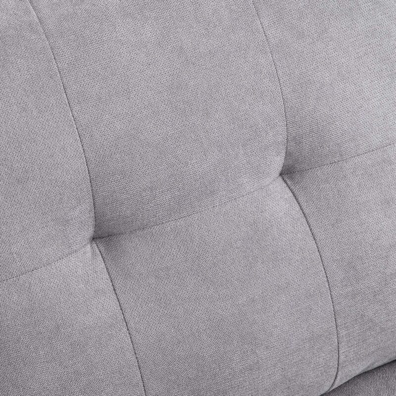 Brunswick Large 4-Seater Storage Chaise Sofa in Light Grey - Image 12