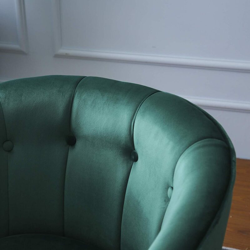 Aurelie Tub Chair in Emerald Green Velvet - Image 5
