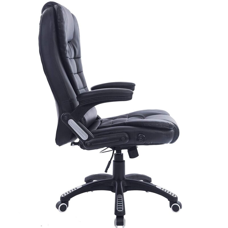 Executive Recline Padded Swivel Office Chair with Vibrating Massage Function, MM17 Black - Image 4