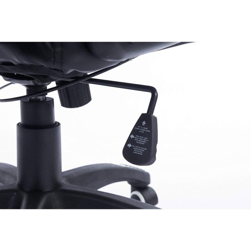 Executive Recline Padded Swivel Office Chair with Vibrating Massage Function, MM17 Black - Image 7
