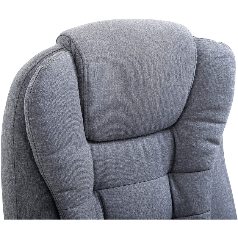 Executive Recline Padded Swivel Office Chair with Vibrating Massage Function, MM17 Grey Fabric - Image 8