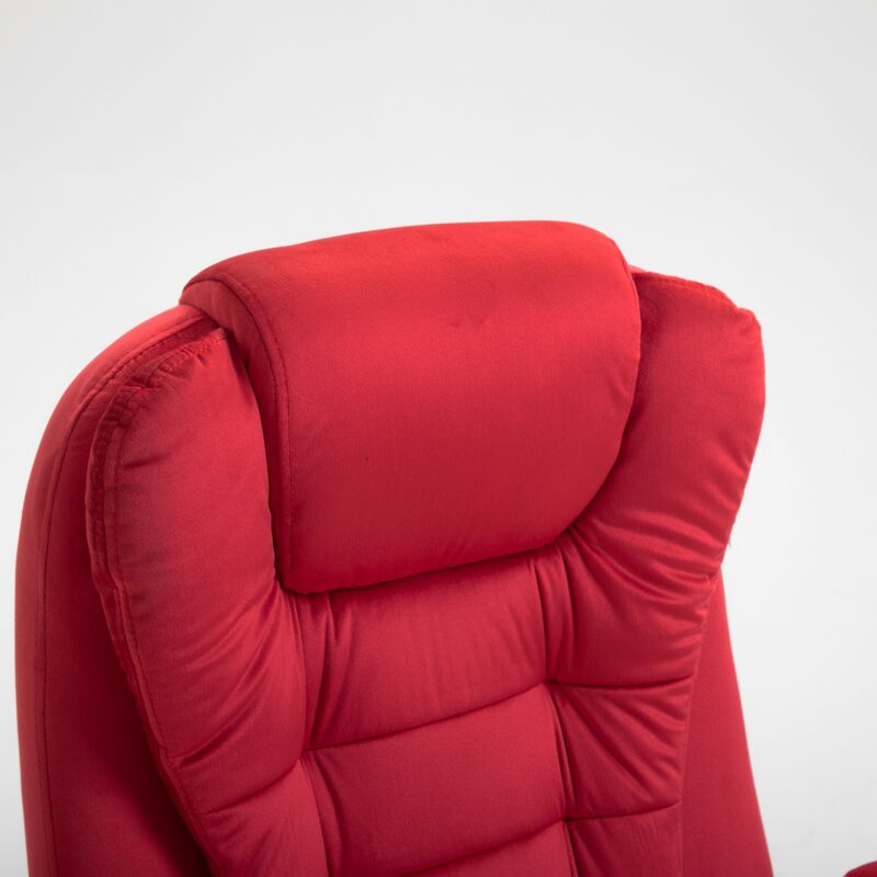 Executive Recline Extra Padded Office Chair Standard, MO17 Red Velvet - Image 7