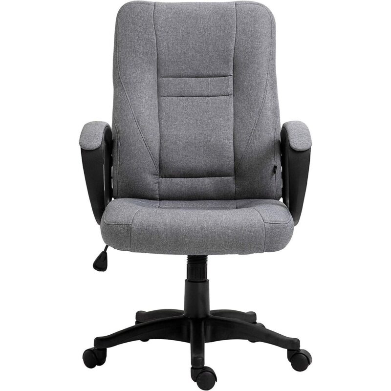Swivel Office Desk Chair MO19 Grey Fabric - Image 5