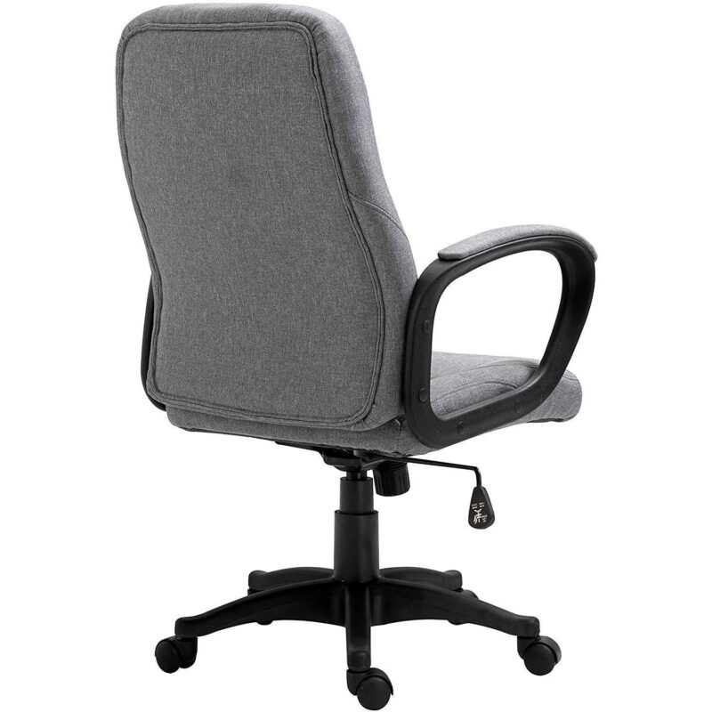 Swivel Office Desk Chair MO19 Grey Fabric - Image 6
