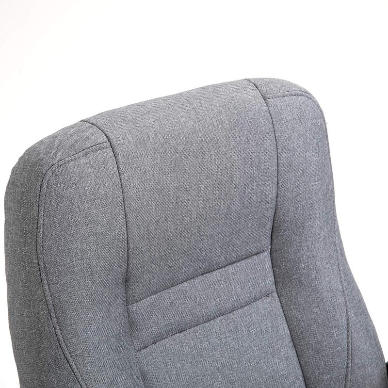 Swivel Office Desk Chair MO19 Grey Fabric - Image 9