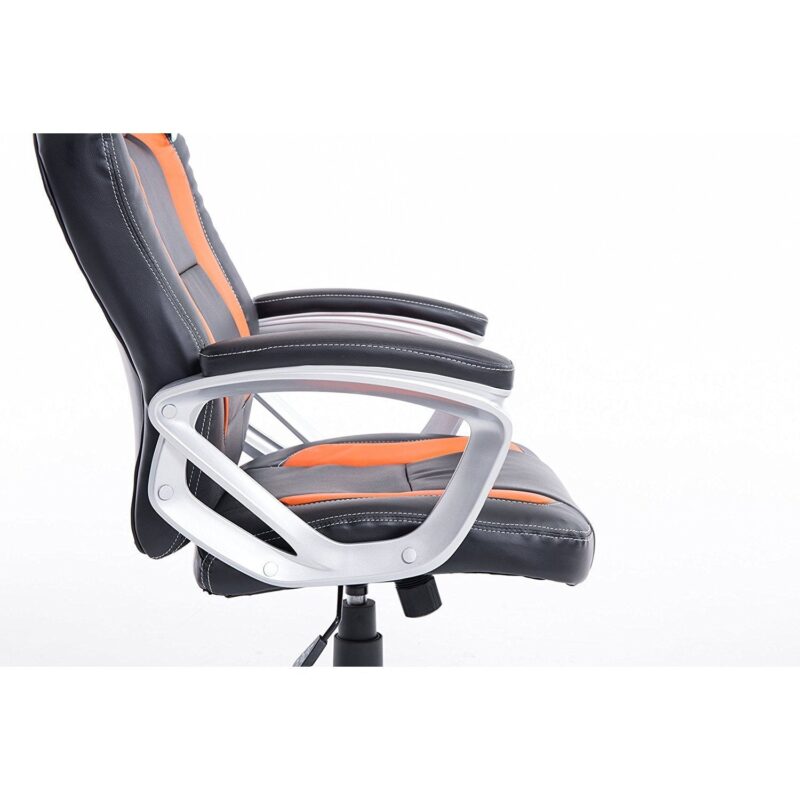 Gaming Racing Sport Swivel Office Chair in Black & Orange - Image 6