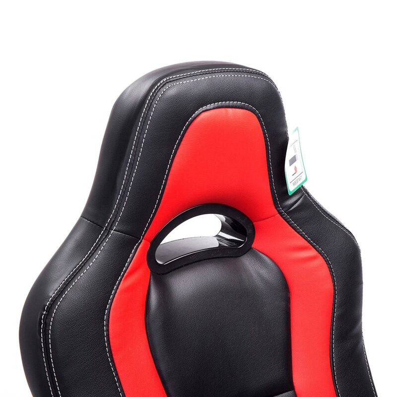 Gaming Chair Racing Sport Style Swivel Office Chair in Black & Red - Image 6