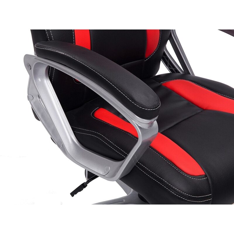 Gaming Chair Racing Sport Style Swivel Office Chair in Black & Red - Image 7