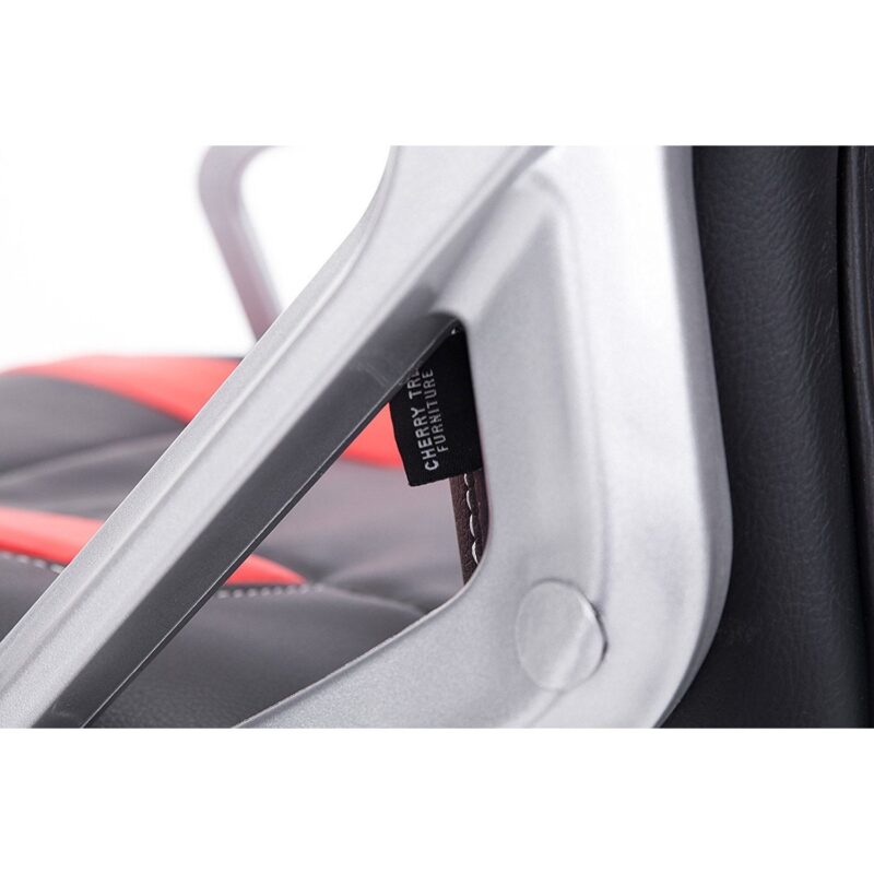 Gaming Chair Racing Sport Style Swivel Office Chair in Black & Red - Image 9