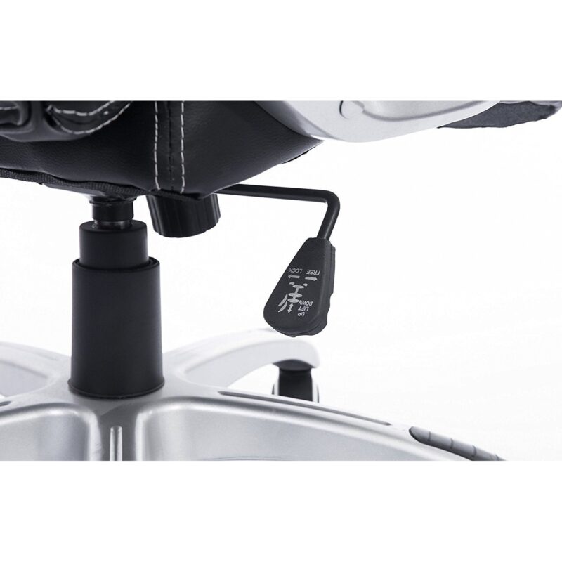 DaAls Racing Sport Swivel Office Chair in Black & White - Image 7
