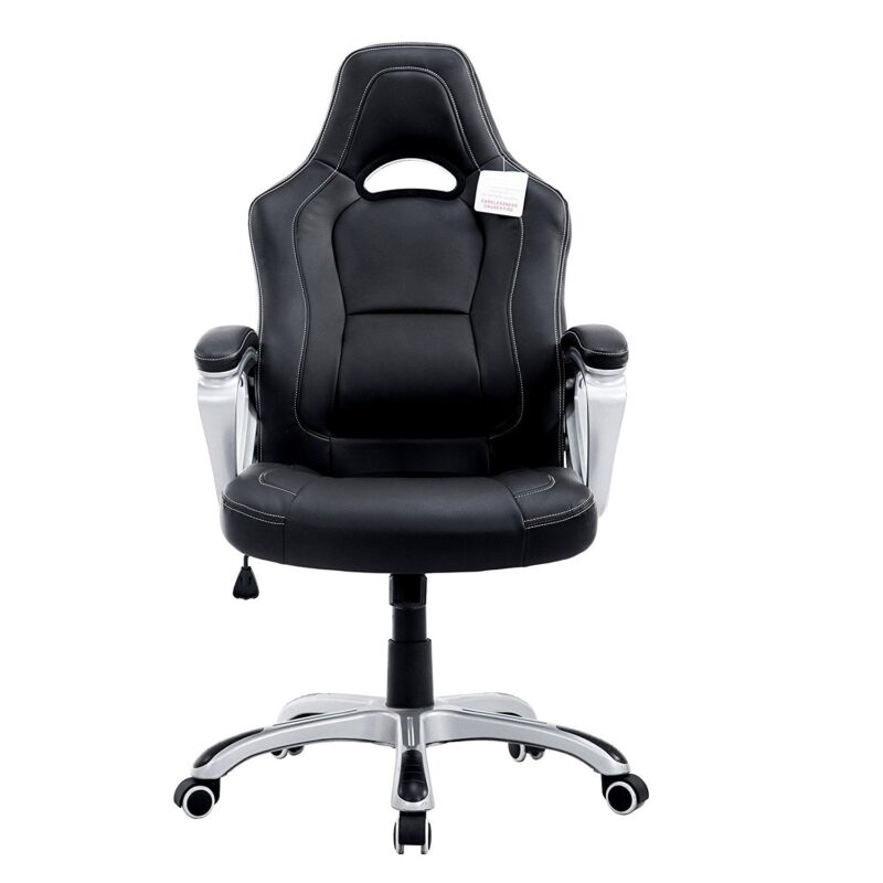 Racing Sport Swivel Office Chair in Black - Image 2