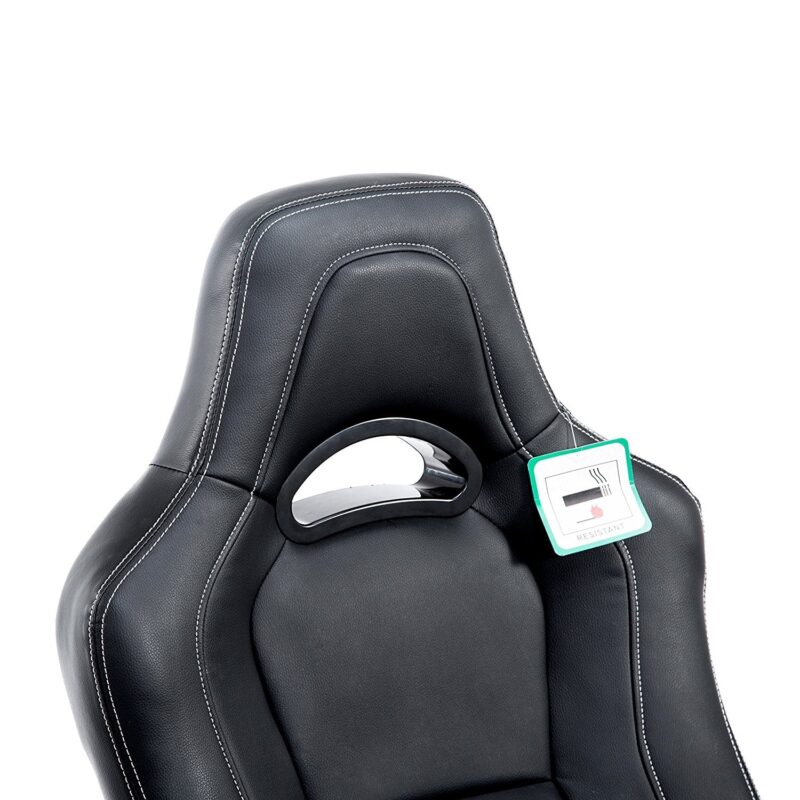 Racing Sport Swivel Office Chair in Black - Image 5