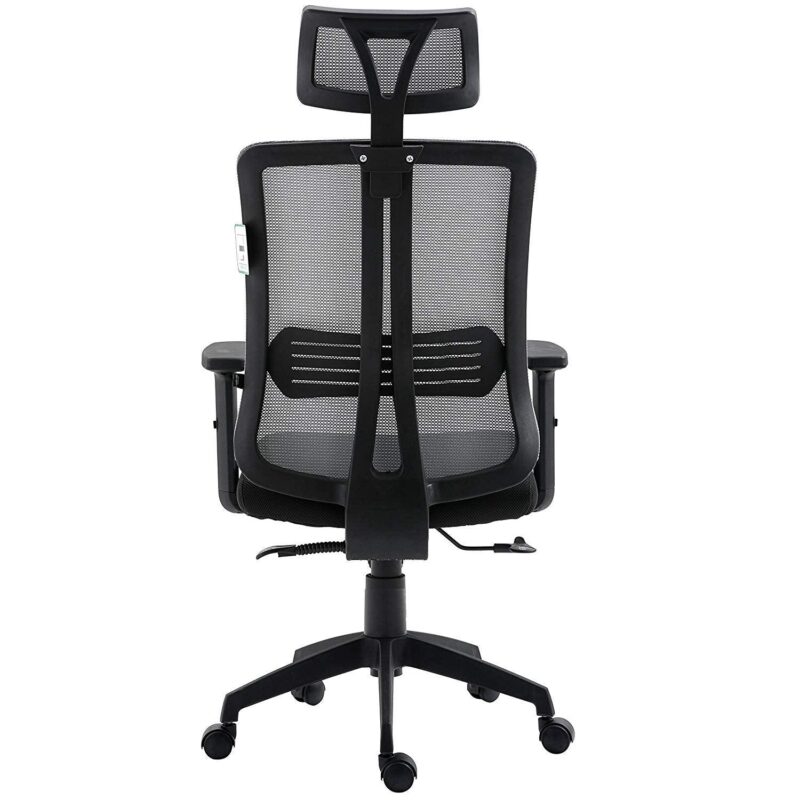Grey Mesh High Back Executive Office Chair Swivel Desk Chair with Synchro-Tilt, Adjustable Armrest & Headrest - Image 5
