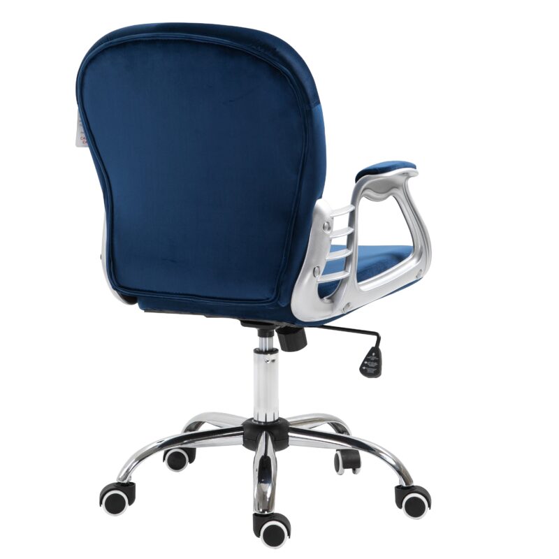 Blue Velvet Chesterfield Swivel Chair - Image 4