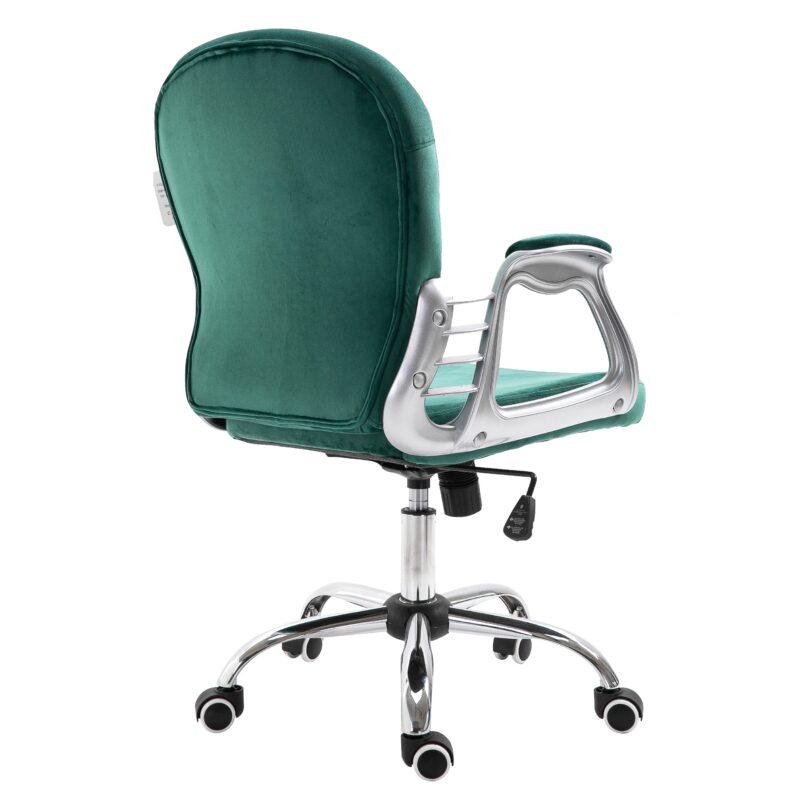 Green Velvet Chesterfield Swivel Chair - Image 5