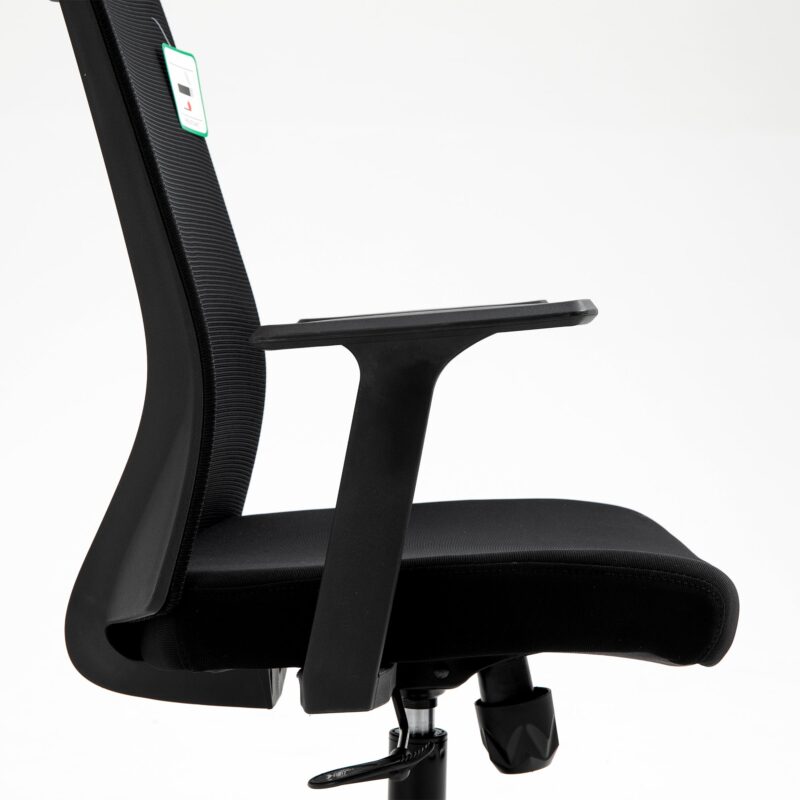 Joni High Back Mesh Office Chair with Headrest in Black - Image 7