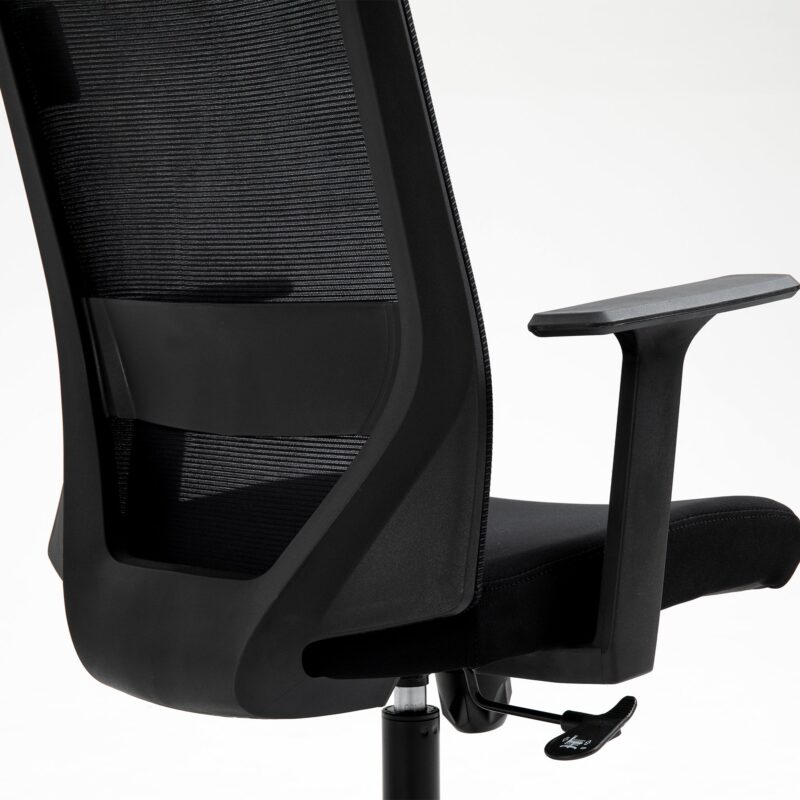 Joni High Back Mesh Office Chair with Headrest in Black - Image 8