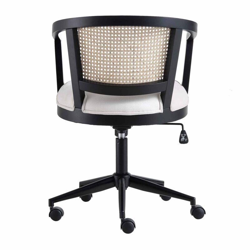 Lucia Natural Cane Swivel Desk Chair - Image 8