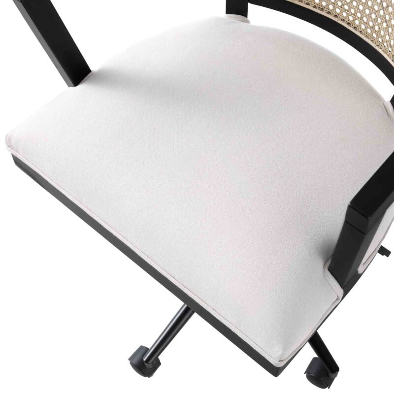 Lucia Natural Cane Swivel Desk Chair - Image 11