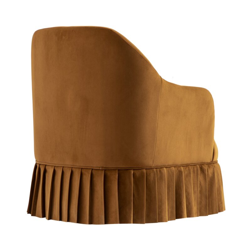Calliope Skirted Armchair, Cinnamon Velvet - Image 12