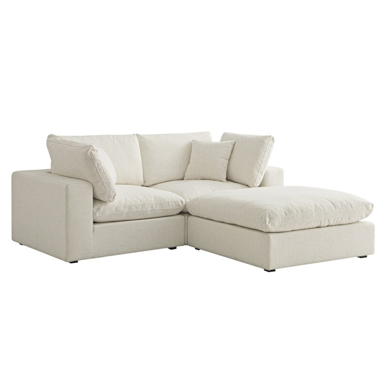 Lutyens Beige Linen Blend Modular Sofa, 2-Piece Chaise - Image 6