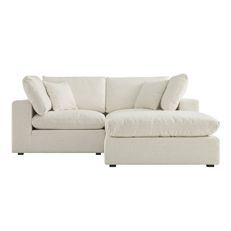Lutyens Beige Linen Blend Modular Sofa, 2-Piece Chaise - Image 7