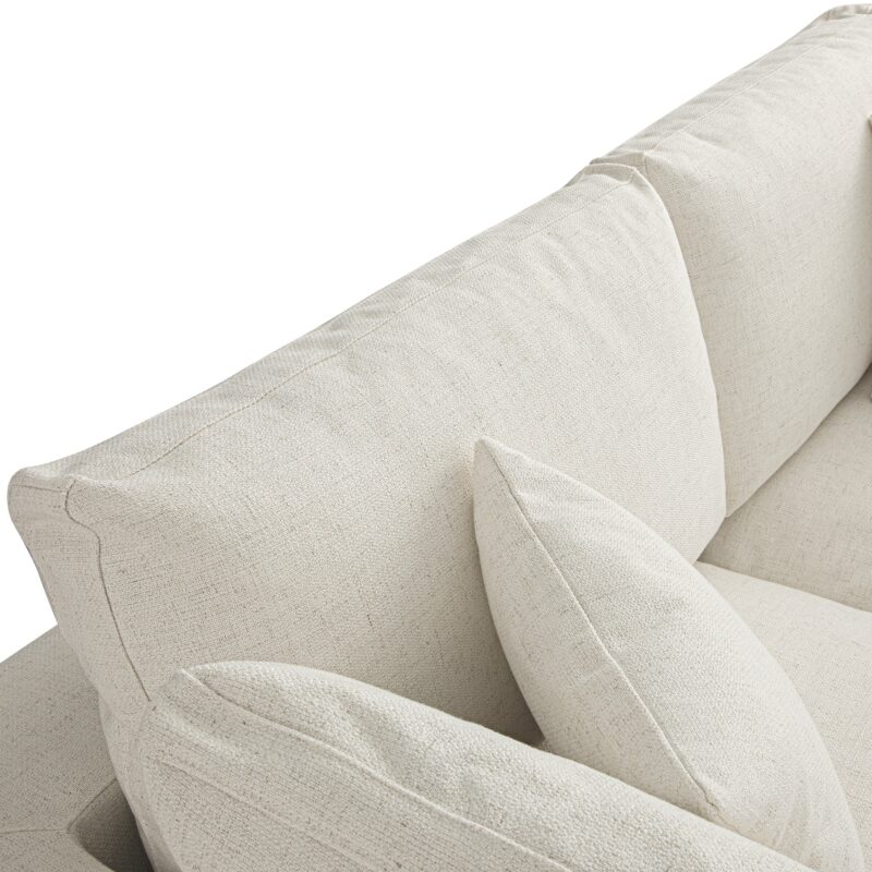 Lutyens Beige Linen Blend Modular Sofa, 2-Piece Chaise - Image 14