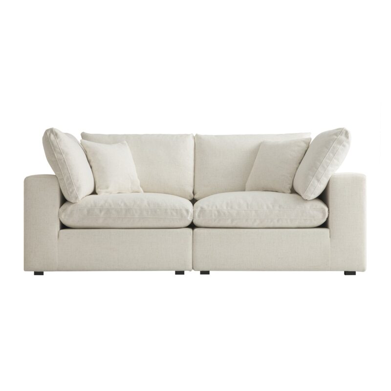 Lutyens Beige Linen Blend Modular Sofa, 2-Piece - Image 5