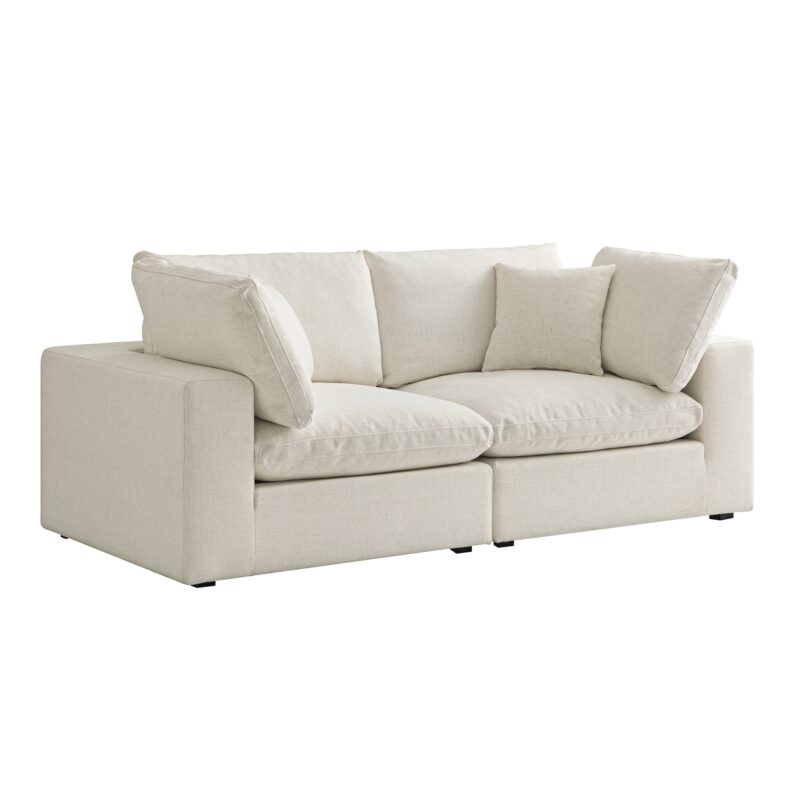Lutyens Beige Linen Blend Modular Sofa, 2-Piece - Image 6