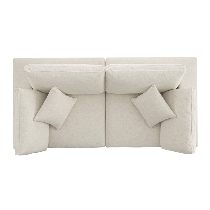 Lutyens Beige Linen Blend Modular Sofa, 2-Piece - Image 11