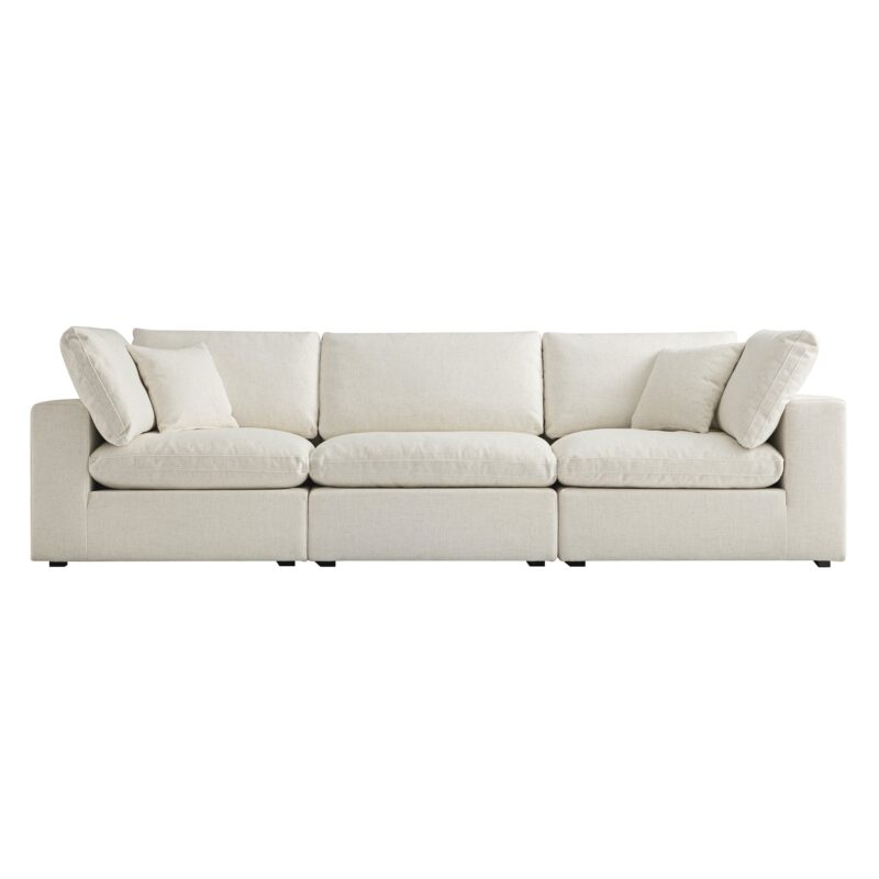 Lutyens Beige Linen Blend Modular Sofa, 3-Piece - Image 7
