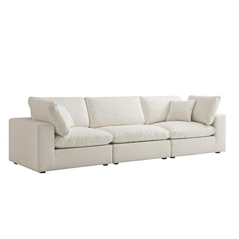 Lutyens Beige Linen Blend Modular Sofa, 3-Piece - Image 8