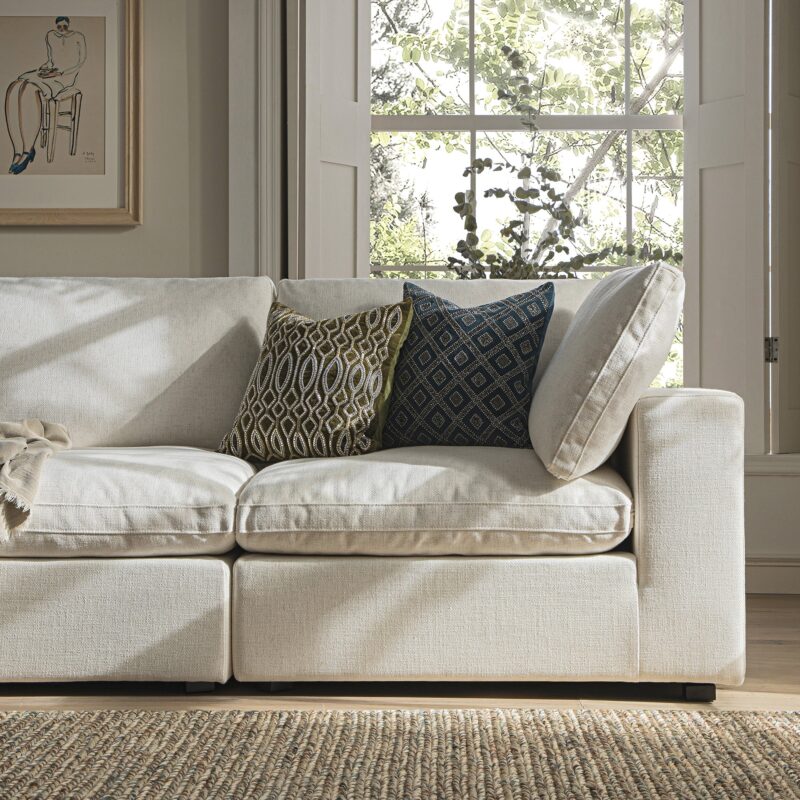 Lutyens Beige Linen Blend Modular Sofa, 3-Piece - Image 4