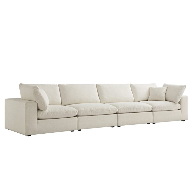 Lutyens Beige Linen Blend Modular Sofa, 4-Piece - Image 2