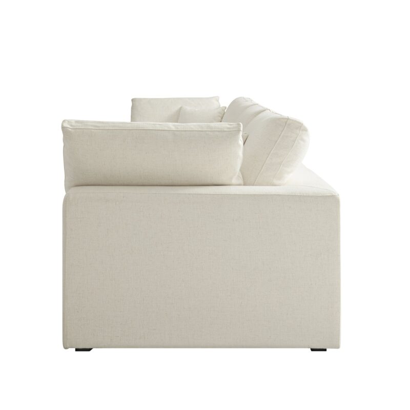 Lutyens Beige Linen Blend Modular Sofa, 4-Piece - Image 5
