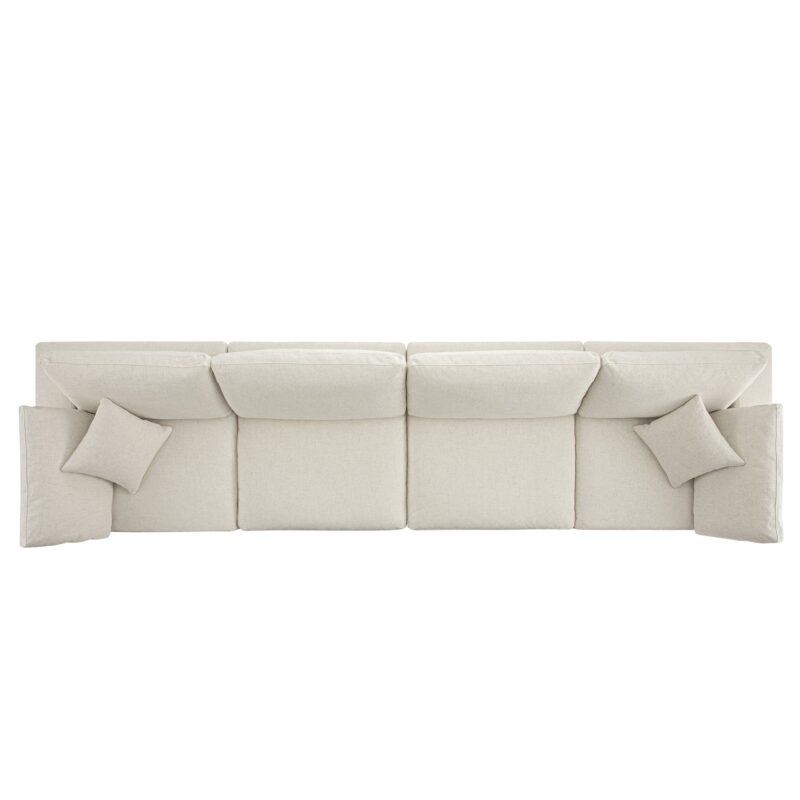 Lutyens Beige Linen Blend Modular Sofa, 4-Piece - Image 6