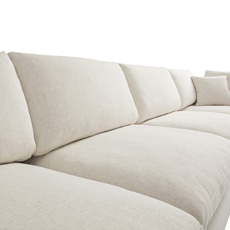 Lutyens Beige Linen Blend Modular Sofa, 4-Piece - Image 8