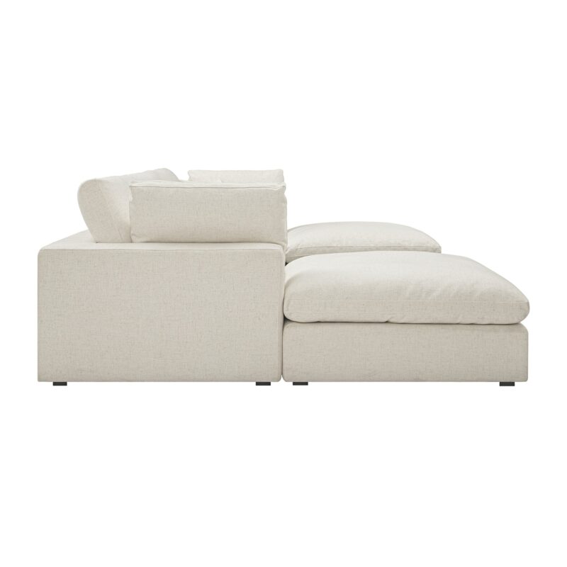 Lutyens Beige Linen Blend Modular Sofa, 5-Piece U-Shape Set - Image 5