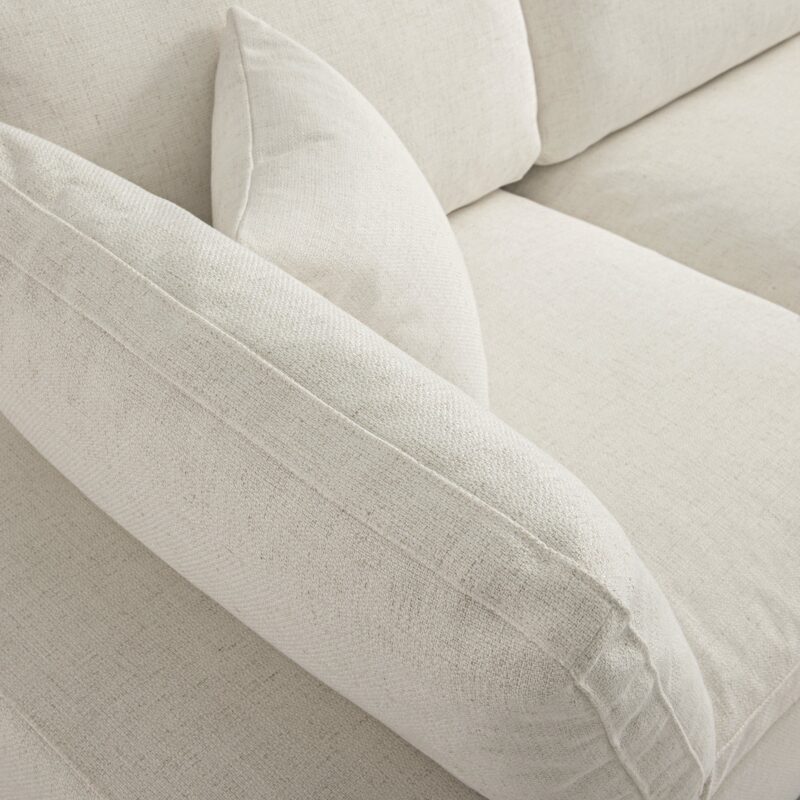 Lutyens Beige Linen Blend Modular Sofa, 5-Piece U-Shape Set - Image 7
