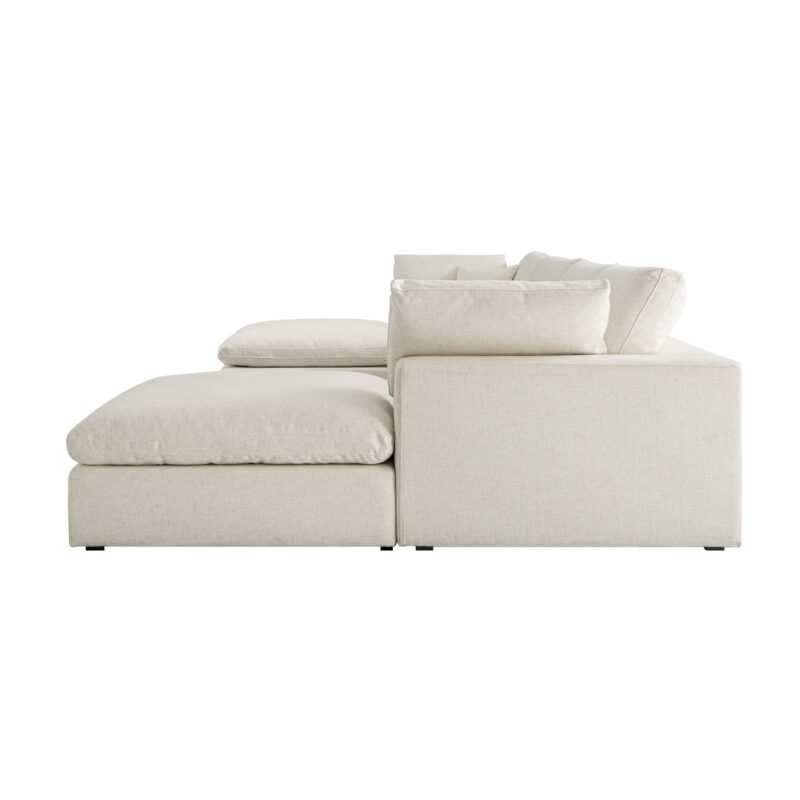 Lutyens Beige Linen Blend Modular Sofa, 6-Piece U-Shape Set - Image 6