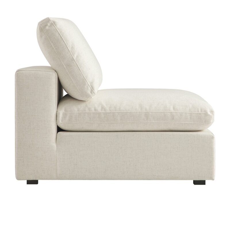 Lutyens Beige Linen Blend Modular Sofa, Armless Seat - Image 5